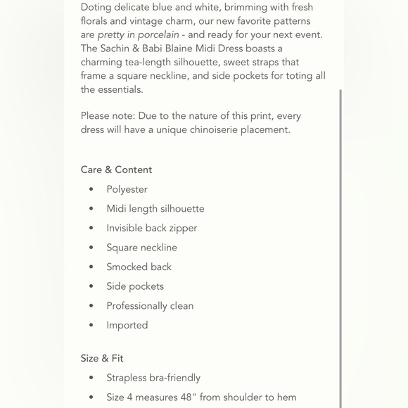 Sachin Babi Blaine Taffeta Square Neck Dress NWT! - Picture 15 of 15